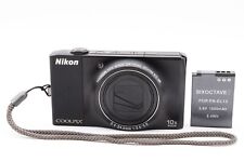 【Neuwertig】Nikon Coolpix S8000 schwarze Digitalkamera mit Akku Japan 0218 3366