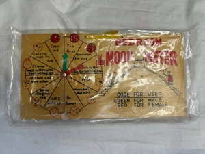Vintage Bedroom Mood Meter Wall Mounted Wood Spin Game Decor NOS - Picture 1 of 3