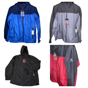 Chaqueta cortavientos para hombre Zeroxposur negra rígida empacable con capucha impermeable - Imagen 1 de 14
