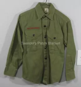 Boy Scout now Scouts BSA Vintage Uniform Shirt Youth Medium LS FREE SHIP 132 - Picture 1 of 7