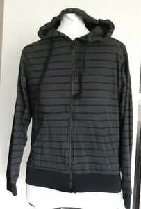 Inner sanctum full zipper Hoodie Small. Color Dark gray with Stripes. Pockets.  - Picture 1 of 11