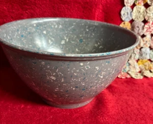 Rachel Ray XL Melamin Schale grau mit türkis und weißen Sprenkeln - Bild 1 von 6