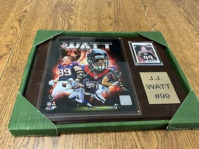 Tarjeta coleccionable fotográfica J.J. WATT #99 Houston Texans placa de pared 8x10 2013 TOTALMENTE NUEVA Foto 1 de 4