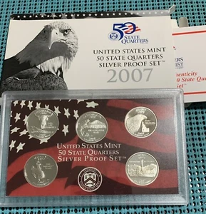 2007 U.S. Mint SILVER Proof State Quarters - Picture 1 of 2