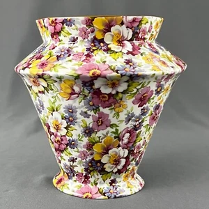 James Kent Dubarry Chintz Wandtasche 6 Zoll cremefarbene Tinten Lavendel England - Bild 1 von 7