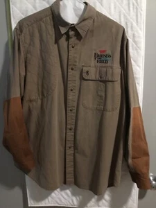 Vintage BROWNING hunting Friend Of The Field Khaki Shirt XL Miller Beer Ad - Picture 1 of 7