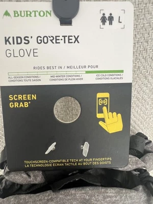 burton kids goretex glove with screen grab - Image 1 of 4