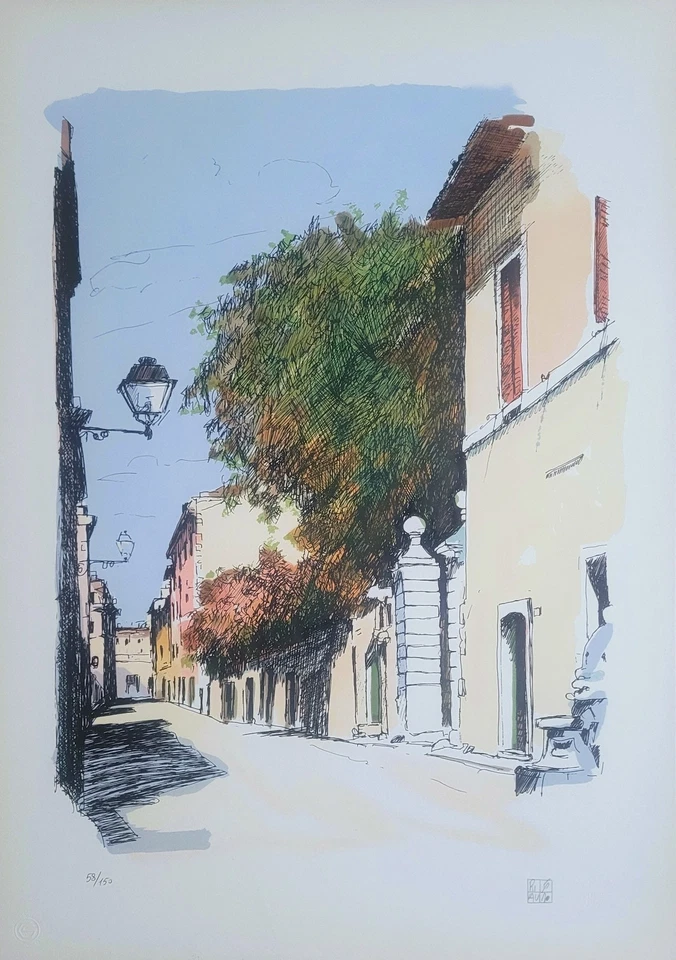 Aldo riso  Serigrafia Via Margutta - Immagine 1 di 1