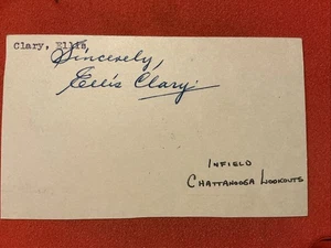 Ellis Clary🔥🔥MLB: 1942 Washington Senators 🔥🔥Auto RARE Postcard🔥🔥 - Picture 1 of 2