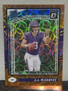 J.J. McCarthy 2024 Donruss Optic #235 Orange Scope Rated Rookie RC /79 - Bild 1 von 2
