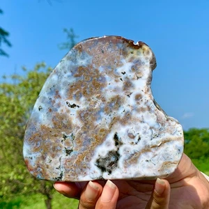 Rebanada de cristal de jaspe natural 450G espécimen grande curación - nivel de museo - Imagen 1 de 24