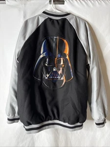 Disney Star Wars Darth Vader College Jacke Jugend Gr. 7/8 schwarz grau Druckknopfleiste - Bild 1 von 7