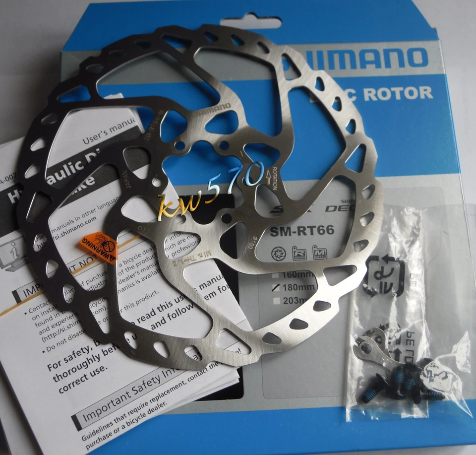 XT - Disco Shimano SM-RT66 6 Agujeros + Tornillos 160/180/203mm Nuevo - Imagen 1 de 1