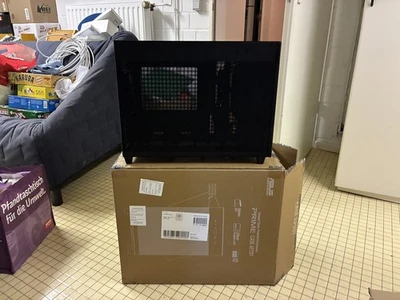 LIKE NEW,  Asus AP201 μATX Case, Black, Mesh Panel, USB C, audio connectors, OPV - Bild 1 von 4