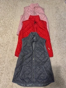 Set of 3 Old Navy Women's Quilted Vest Full Zip Size Medium - Picture 1 of 1