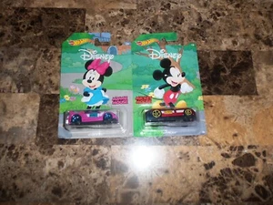 2 2017 DISNEY Hot Wheels -- Mickey & Minnie Mouse -- 1/8 & 2/8 - Picture 1 of 12