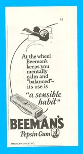 Pubblicità antica stampa caramelle gomma pepsin di Beeman 1924 - Foto 1 di 3