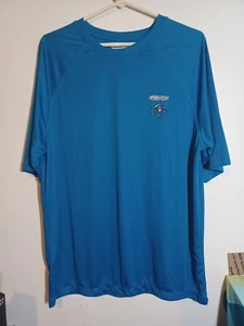 Angeln Spinnendraht Blau Kurzarm Hemd Herren Größe Large 100% Polyester - Bild 1 von 7