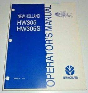 New Holland HW305 HW305S Windrower Operators Owners Manual 2/05 NH Original! - Picture 1 of 3