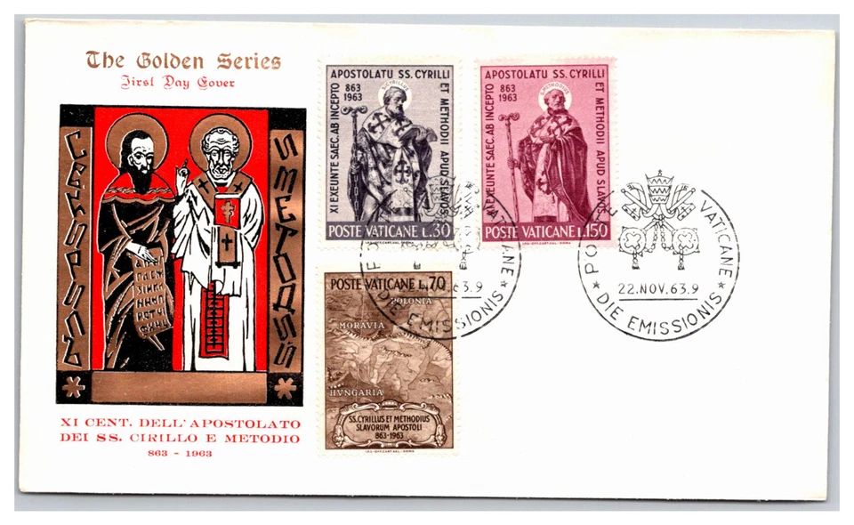 VATICAN Cubierta a todo color en caché sin dirección sin sellar primer día de emisión V21 Foto 1 de 1