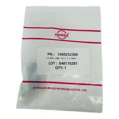 CONECTOR DE FIBRA ÓPTICA MOLEX 10625-2300 NUEVO/SIN USAR EXCEDENTE  Foto 1 de 4