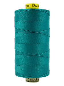 WonderFil Spagetti 12 wt 3-ply Solid Color Cotton Thread on 400 Meters