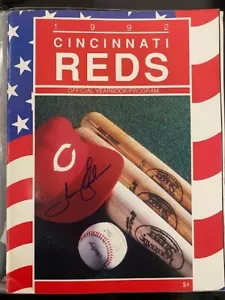 Tommy Helms Hand Signed 1992 Cincinnati Reds Official Yearbook Program - Picture 1 of 3