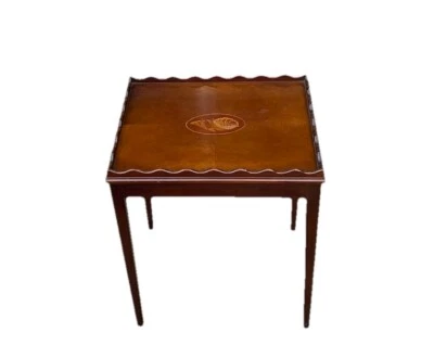 Federal Style Councill Craftsmen Mahogany Inlaid Side Table - Image 1 of 4
