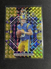 2023 Panini Mosaic Stetson Bennett IV Reactive Yellow Prizm Rookie Card 