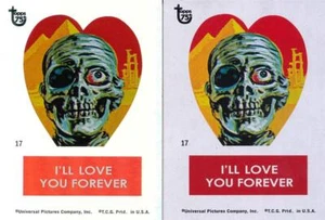 2013 Topps 75th Anniversary Rainbow Foil Card + BASE--Frankenstein Valentine #44 - Picture 1 of 1