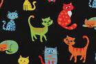 Nutex Happy Paw cats Patchwork Fabric 0.5m