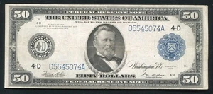 FR. 1039a 1914 $50 FIFTY DOLLARS FRN FEDERAL RESERVE NOTE CLEVELAND, OH VF - Picture 1 of 2