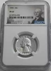 1955 Washington Quarter 25C NGC PF67 - Picture 1 of 2