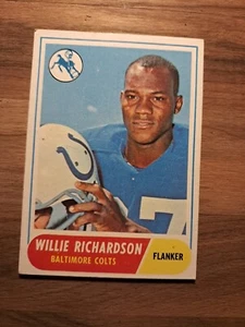 1968 Topps - #152 Willie Richardson (Rookie Card) Colts, Flanker - Picture 1 of 11