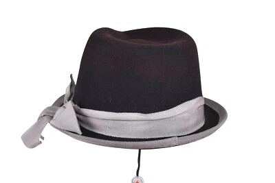 Sombrero Clásico Wigens Nuevo con Etiquetas Negro Trilby Talla Mediana 58, 7 y 1/4ths 100% Lana  Foto 1 de 4