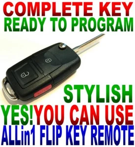 EURO STYLE FLIP KEY REMOTE FOR 11-15 TOYOTA HILUX CHIP KEYLESS ENTRY FOB CLICKER - Picture 1 of 4