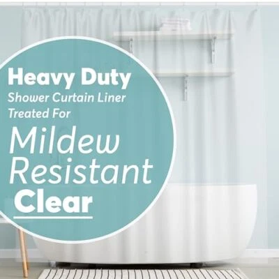  Revestimiento de cortina de ducha - 72 x 72 PEVA cortina de ducha de alta resistencia a prueba de óxido  Foto 1 de 4