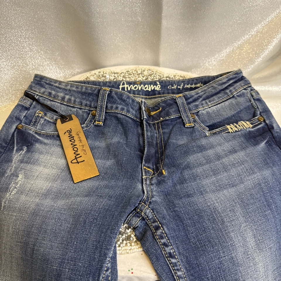 Jeans feminino Cult Of Individuality Paris skinny tamanho 27 X 33 novo com etiquetas - Imagem 1 de 4