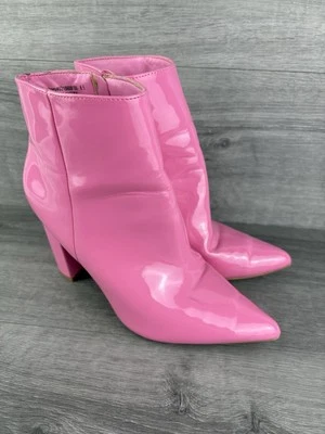Botines al tobillo con tacón de aguja rosa punta rosa talla 8,5 para mujer Foto 1 de 4
