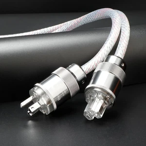 Power Cable EU/US/UK/AU Power IEC C15 Audiophile Cord For Amplifier CD DVD Playe - Picture 1 of 24