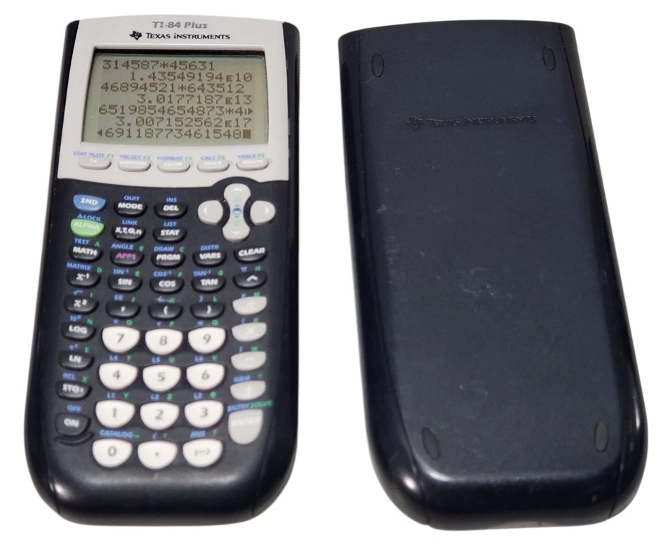 Texas Instruments TI-84 Plus Graphing Calculator Tested W/Slip Cover Damage READ - Image 1 of 4