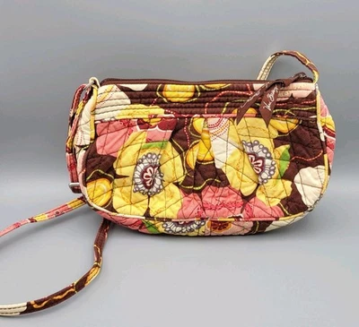 Bolso Bandolera Vera Bradley Frannie Buttercup Amarillo y Marrón  Foto 1 de 4