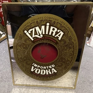 Izmira Imported Vodka Mirror Advertising Bar Man Cave Sign 16" x 13" - Picture 1 of 2