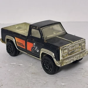 Vintage Tonka Pick Up Truck Dirt Bike Motorcycle Black 4x4 - As Is Incomplete - Picture 1 of 8