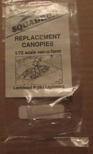 SQUADRON 1/72 scale vac-u-form REPLACEMENT CANOPIES (x2) for P-38J Lightning - Picture 1 of 3