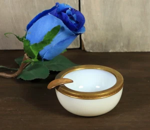 Antique French Opaline Gilt Bronze Ashtray Empire Style Opalescent Glass - Picture 1 of 11