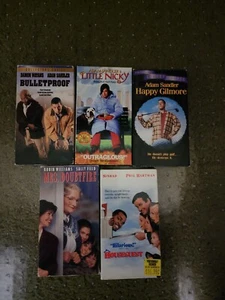 Comedy VHS Lot (5) Adam Sandler, Robin Williams, Sinbad - Picture 1 of 1