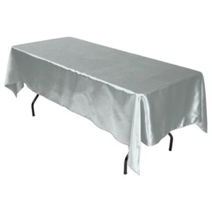 5 packs 60 x 126 Inch seamless SATIN Tablecloths Hotel Boot 25 COLORS USA SALE - Picture 1 of 27