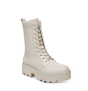 Bar III Women's Taryin Combat Boots Ivory/ Beige Size 11 M - Picture 1 of 3