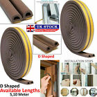 Rubber Seal Weather Strip Foam Sticky Tape Door Window Draught Excluder 5m & 10m